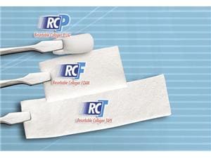 Resorbierbares Kollagen RCF Collagen Foam, Größe 2 x 4 cm, Stärke 3 mm, Packung 10 Stück