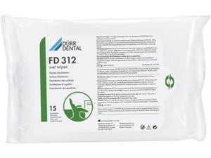 FD 312 wet wipes Flächendesinfektion Format 22 x 42 cm, Packung 15 Tücher