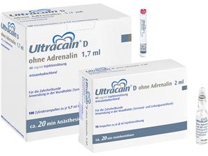 Ultracain™ D ohne Adrenalin (In Österreich nicht registriert) Brechampullen 10 x 2 ml