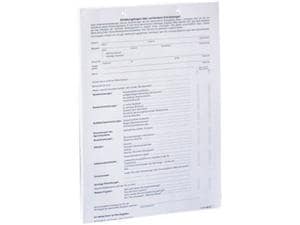 Anmeldeformular mit Anamnese DIN A4 Weiß, Block 100 Blatt