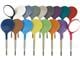 Zirc Crystal HD Mundspiegelansätze, einseitig - Einzelfarben Größe 5, neon lila, Packung 12 Stück