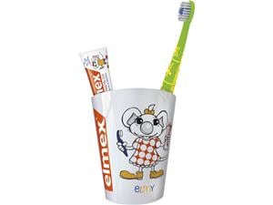 elmex® Zahnputzbecher mit Kinderzahnbürste (3 - 6 Jahren) Set