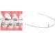 TruForce™ Edelstahl-Retraktionsbögen mit 2 Omegaschlaufen, rechteckig OK / UK, .016" x .022", Bogen 26 mm