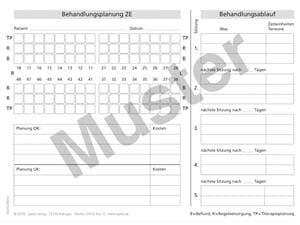 Behandlungsplan ZE Block 100 Blatt