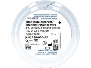 Titan Retainerdraht Laborrollen rund Ø 0,50 mm / 20, Länge 2 m