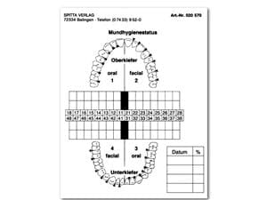 Mundhygienestatus Block 50 Aufkleber