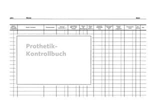 Prothetik Kontrollbuch - Einlegeblätter Packung 50 Stück