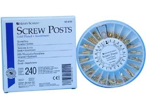 HS-Screwpost Gold Größe L1, Länge 12, Ø 1,05 mm, Packung 6 Stück