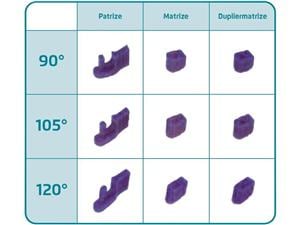 Klebeverbindung, small Matrize 90°, Packung 10 Stück