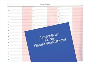 Terminplaner für die Gemeinschaftspraxis (mit Datum) Jahr 2024, Spiralheft, türkisblau