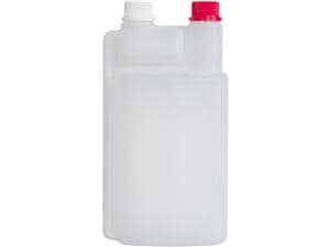 Dosierflasche Flasche 1 L mit 60 ml Kammer (leer)