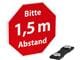 Magnet-Ansteckschilder Abstand Typ C Bitte 1,5 Meter Abstand, Packung 10 Stück