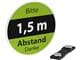 Magnet-Ansteckschilder Abstand Typ B eco Bitte 1,5 Meter Abstand Danke, Packung 10 Stück