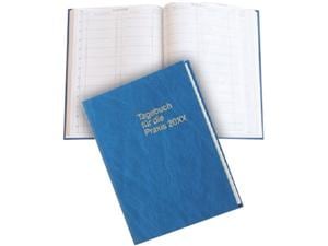 Praxis Tagebuch Jahr 2024, Fadenheft, blau