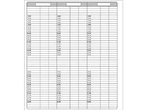 Terminblätter Classic-Format Typ 101, 6 Tage-Woche, 3-spaltig, Packung 53 Blätter