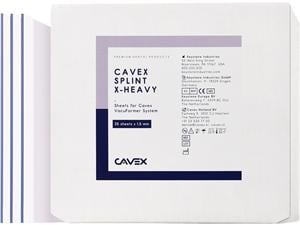 Cavex Splint X-heavy, 125 x 125 mm (eckig) Stärke 1,5 mm, Packung 25 Stück