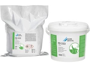 FD 322 wipes Flächen-Desinfektion Format 20 x 30 cm, Nachfüllbeutel 4 x 100 Tücher