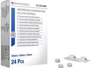 HS-Gelatine-Schwämme Würfel 10 x 10 x 10 mm, Packung 24 Stück