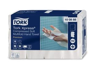 Tork Xpress® Komprimierte Weiche Multifold-Handtücher 2-lagig, Format 21,2 x 32 cm, Multifold, Karton 2.040 Stück