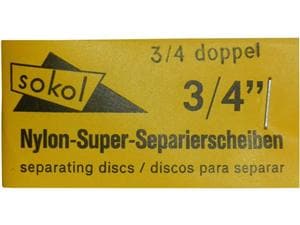 Nylonscheiben, doppelseitig Größe 3/4, Packung 12 Stück