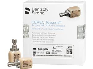 CEREC Tessera™ MT C14 A3.5, Packung 4 Stück