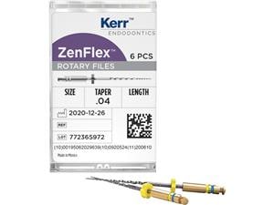 ZenFlex™ Feilen, Länge 25 mm Taper 04, ISO 030, Packung 6 Stück