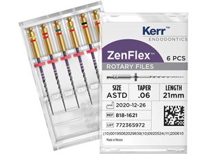 ZenFlex™ Feilen - Sortiment Taper 06, Länger 21 mm, Packung 6 Stück