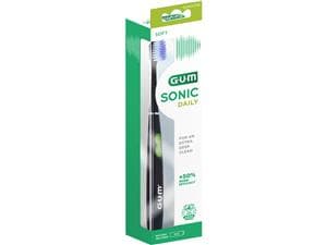 GUM® SONIC DAILY Schallzahnbürste Schwarz, Packung 4 stück