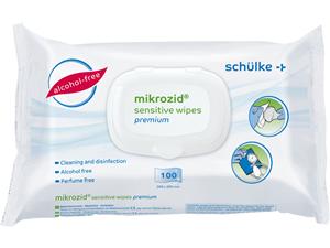 mikrozid® sensitive wipes premium Packung 100 Tücher