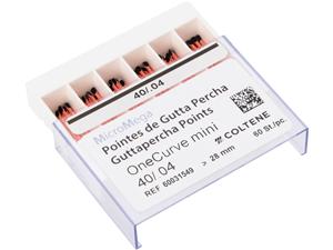 MicroMega One Curve™ mini Guttaperchaspitzen Konizität 04, ISO 040, Packung 60 Stück