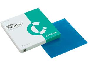 HySolate Latex Dental Dam, blau, Format 152 x 152 mm Mittel, Packung 36 Blatt