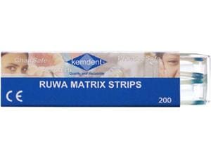 Ruwa Matrix Strips Blau, 8 mm, gebogen, 200 Stück