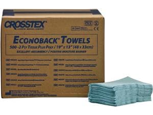 CROSSTEX Econoback® Servietten Blau, Packung 500 Stück