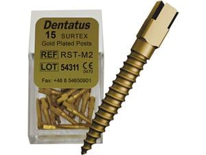 Dentatus Surtex Wurzelstifte vergoldet - Nachfüllpackung RST-M2, Länge 9,3 mm, Ø 1,20 mm, Packung 15 Stück