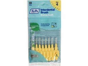 TePe Interdentalbürsten x-soft - Standardpackung Hellgelb - fein, Ø 0,7 mm, Packung 8 Stück