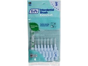 TePe Interdentalbürsten x-soft - Standardpackung Hellblau - x-fein, Ø 0,6 mm, Packung 8 Stück