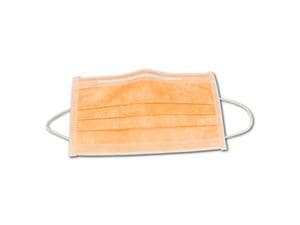 Monoart® Mundschutz Pro 3 mit Gummizug Orange, Packung 50 Stück