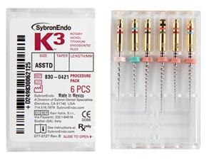 K3 Nickel-Titan Feilen, Procedure Pack Taper 04, Länge 21 mm, Packung 6 Stück