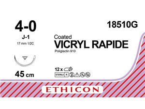 VICRYL rapide ungefärbt, geflochten - Nadeltyp J1 USP 4-0, Länge 0,45 m (1810 G), Packung 12 Stück