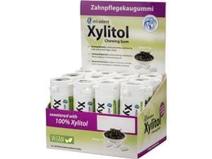 Xylitol Chewing Gums - Großpackung mit Display Grüner Tee, Packung 12 Stück