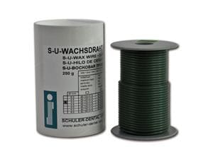 S-U Wachsdraht grün, hart Ø 2,0 mm, Rolle 250 g