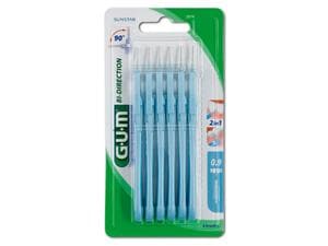 GUM® Bi-Direction Blau, Kerze, Ø 0,9 mm, Packung 6 x 6 Stück