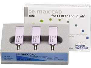 IPS e.max® CAD CEREC/inLab HT B40 A1, Packung 3 Stück