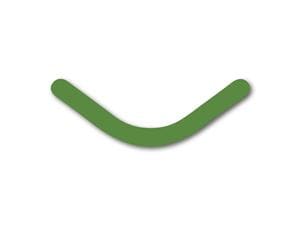 Composi-Tight® Slick Bands - Nachfüllpackung Bleitot (grün), Right-Curve, Packung 100 Stück