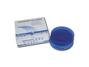 Erkoloc-pro blu blau-transparent, mit Isolierfolie Ø 120 mm (rund) Stärke 3 mm, Packung 10 Stück