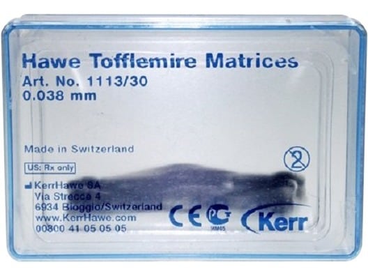 Hawe Tofflemire Matrizen Nr. 1113, Stärke 0,038 mm, Packung 30 ...