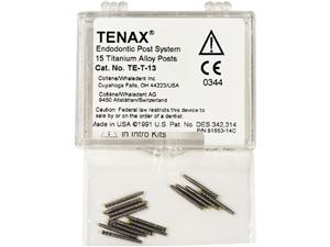 TENAX® Posts Titan-Wurzelstifte Gelb, Ø 1,3 mm, Packung 15 Stück