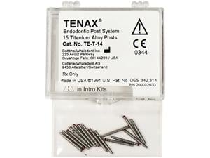 TENAX® Posts Titan-Wurzelstifte Rot, Ø 1,4 mm, Packung 15 Stück
