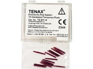 TENAX® Posts Abform-/Temporärstifte Rot, Ø 1,4 mm, Packung 15 Stück