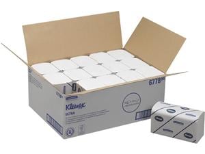 KLEENEX® ULTRA SUPER SOFT Handtücher Format 21,5 x 31,5 cm, Karton (15 x 124 Tücher) 1.860 Stück